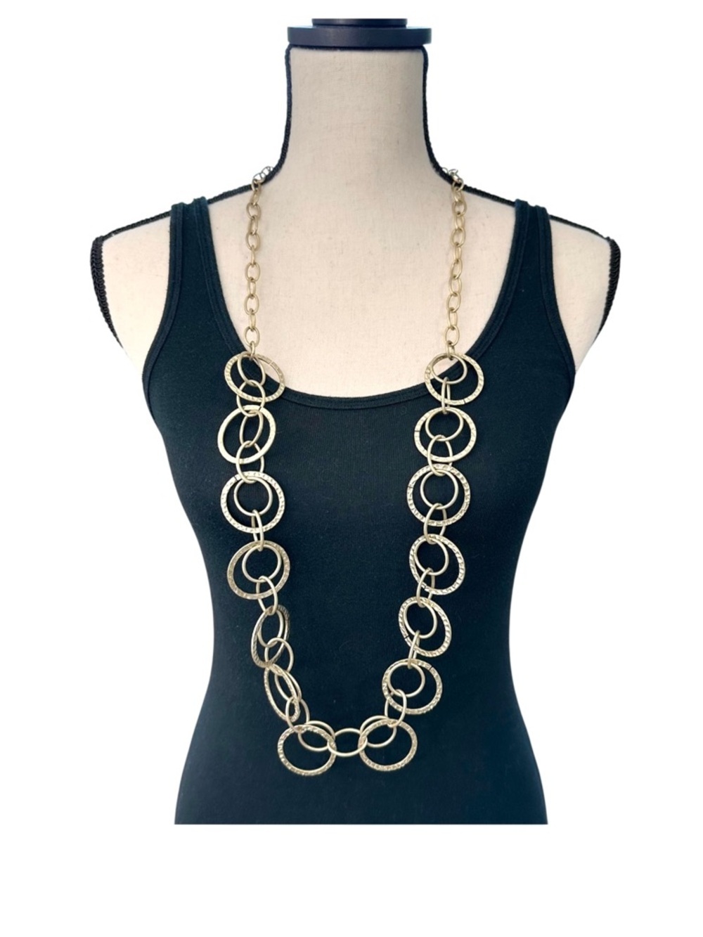 💛Jones New York Interlocking Circles Long Necklace
